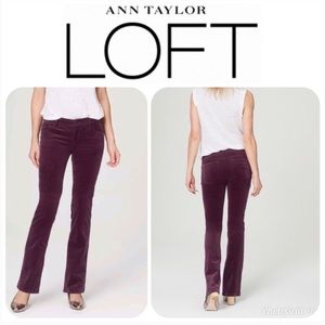 LOFT LOW WAIST MODERN BOOT CUT CORDUROY PANTS
